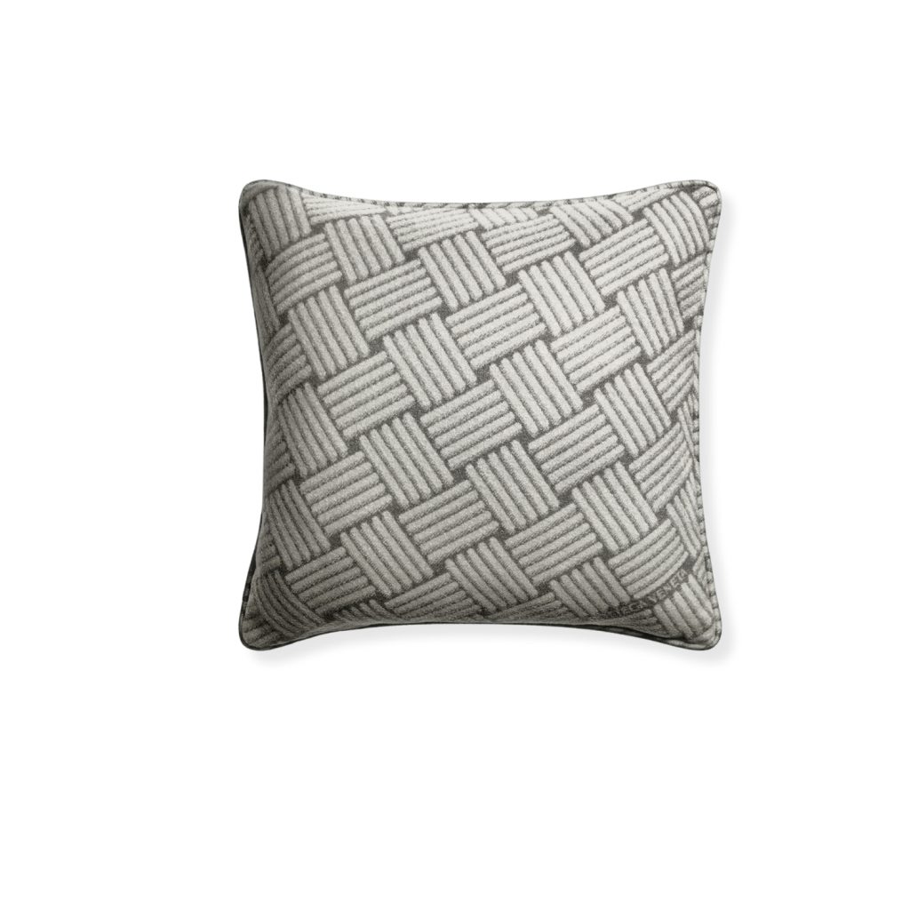 Bottega Veneta Cashmere Cushion With Intreccio Motif Grey 798327V4KA01030