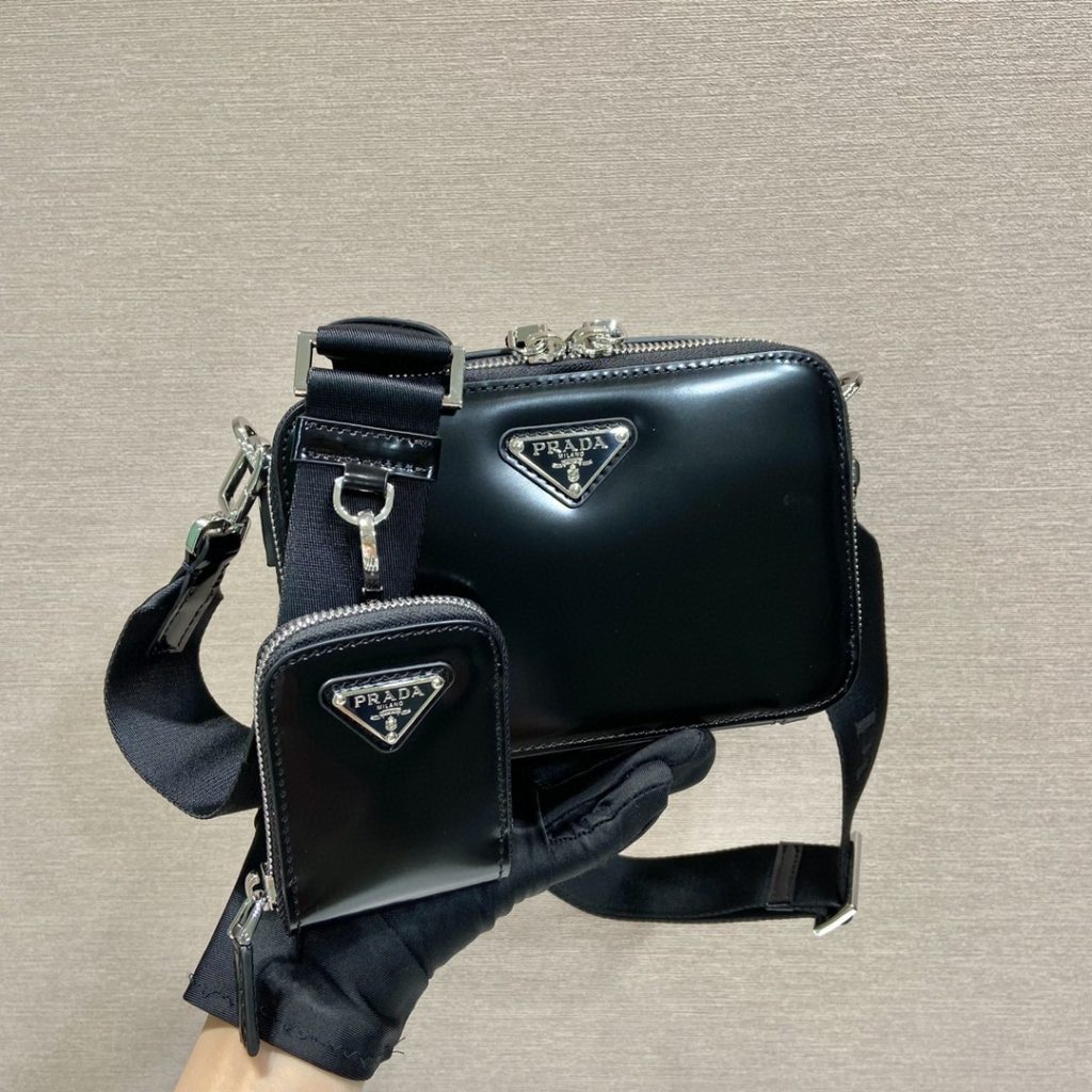 Small Prada Brique Bag Black For Women 7.4 in / 19 cm 2VH070_ZO6_F0002_V_ZMI