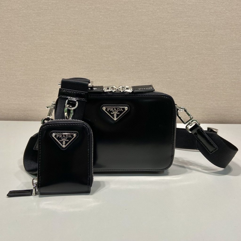 Small Prada Brique Bag Black For Women 7.4 in / 19 cm 2VH070_ZO6_F0002_V_ZMI