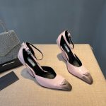 Prada Brushed Pumps Light Pink For Women 3.7 in/ 9.5cm 1I982M_055_F0E18_F_A095