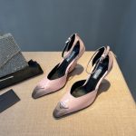 Prada Brushed Pumps Light Pink For Women 3.7 in/ 9.5cm 1I982M_055_F0E18_F_A095