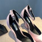 Prada Brushed Pumps Light Pink For Women 3.7 in/ 9.5cm 1I982M_055_F0E18_F_A095