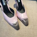 Prada Brushed Pumps Light Pink For Women 3.7 in/ 9.5cm 1I982M_055_F0E18_F_A095