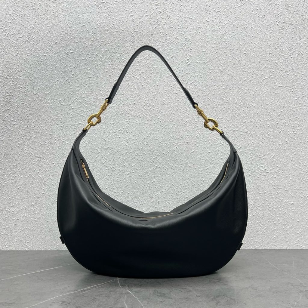 Celine Medium Leandre Bag In Supple Black For Women 14in/35cm 197263DV7.38NO