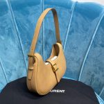 Saint Laurent Le Fermoir Hobo Bag Brown For Women 9.5in/24cm YSL