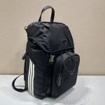 Prada x Adidas Re-Nylon And Saffiano Backpack Black For Women, Women’s Bags 17.7in/45cm