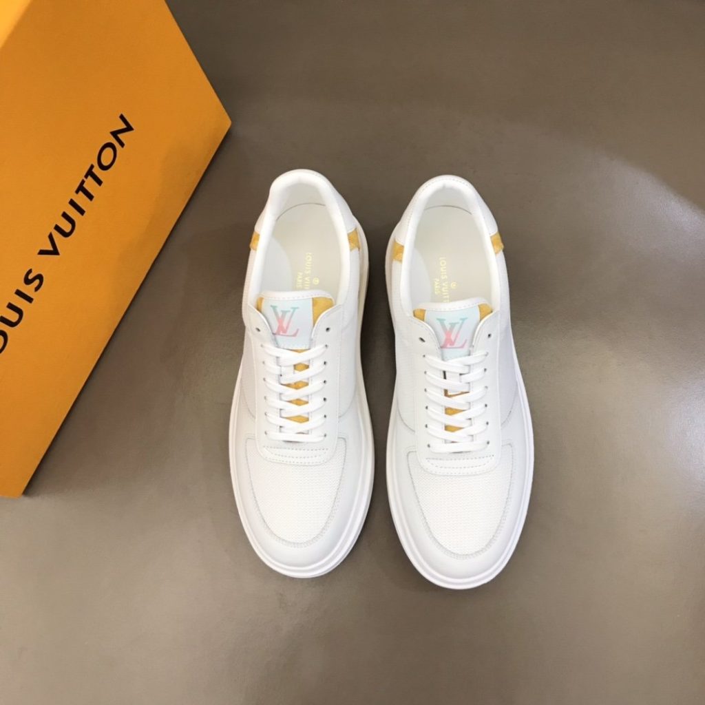 Louis Vuitton Rivoli Sneaker Monogram Metallic Canvas White/Yellow For Men LV