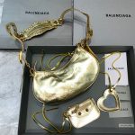 Balenciaga Le Cagole XS Shoulder Bag In Gold, For Women, Women’s Bags 10.2in/26cm 6713090GT3M8005