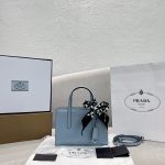 Prada Re-Edition 1995 Brushed Mini Handbag Blue For Women, Women’s Bags 8.6in/22cm