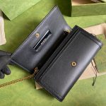 Gucci Diana Chain Wallet With Bamboo Black For Women, Women’s Bags 7.4in/19cm GG 658243 17Q0T 1000