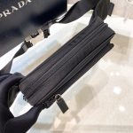 Prada Re-Nylon And Saffiano Belt Bag Black For Women, Women’s Bags 8.2in/21cm 2VL977_2DMG_F0002_V_WOO