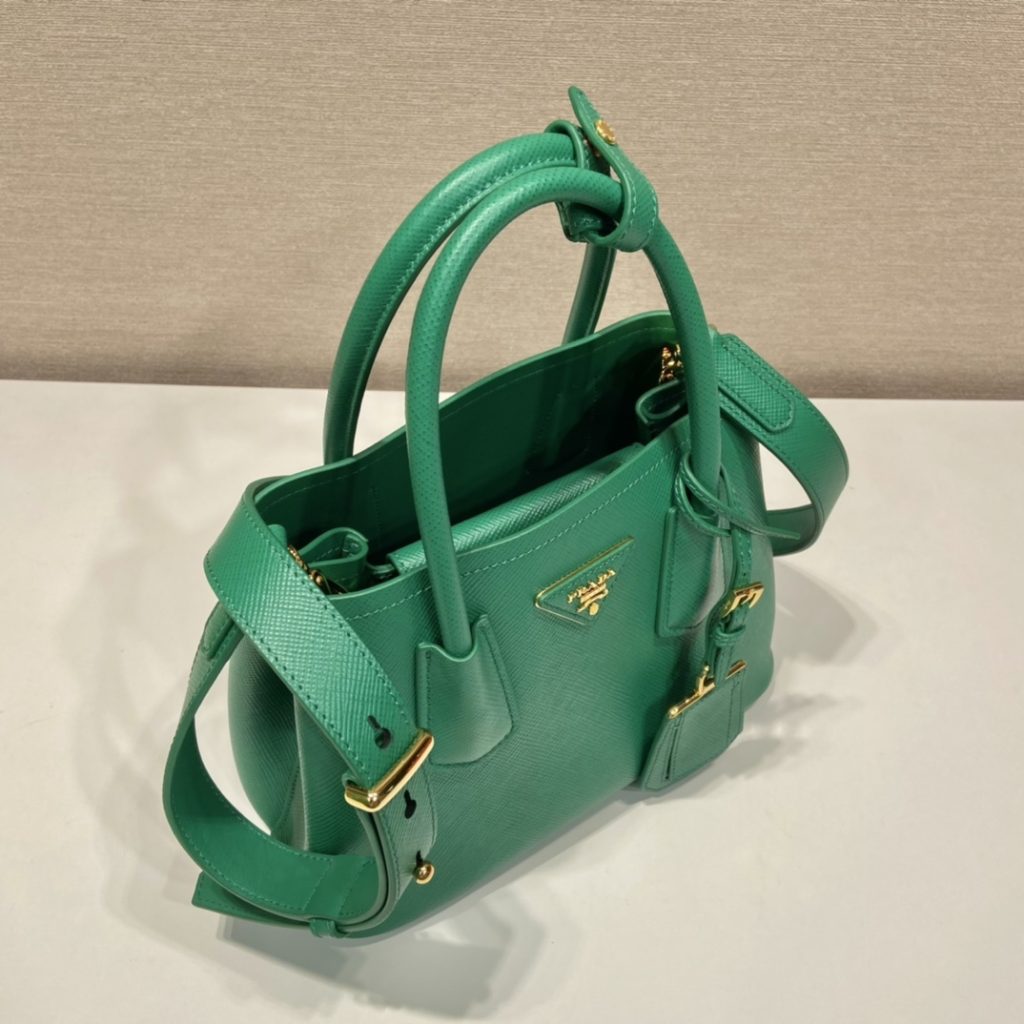 Prada Saffiano Mini Bag Green For Women, Women’s Bags 9.8in/25cm 1BG443_2A4A_F0458_V_XOO