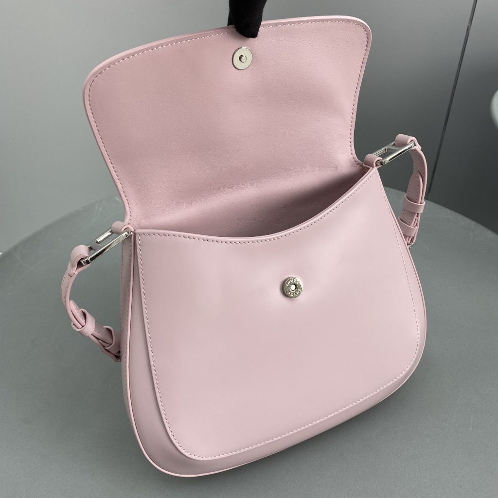 Prada Cleo Brushed Shoulder Bag With Flap Pink For Women, Women’s Bags 9in/23cm