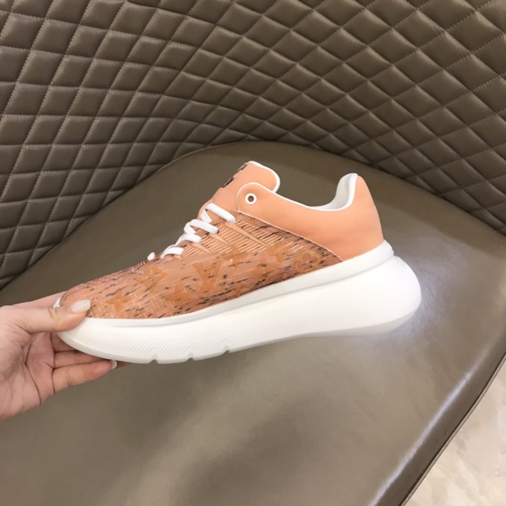 Louis Vuittion Show Up Sneaker Orange  For Men LV