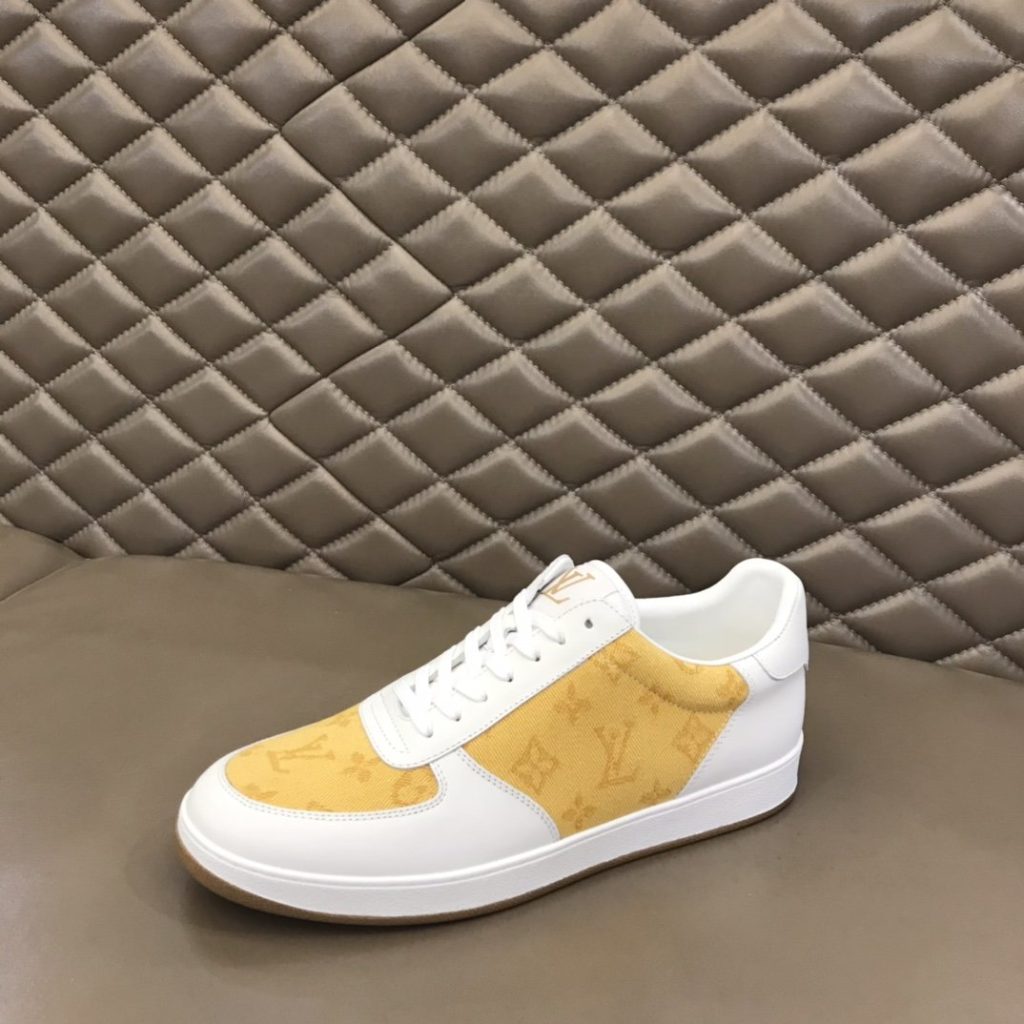 Louis Vuitton Rivoli Sneaker Monogram Metallic Canvas Yellow/White For Men LV