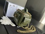 Chanel CC Vanity With Chain Bag Green Khaki For Women 4.3 in/ 11 cm  AP3016