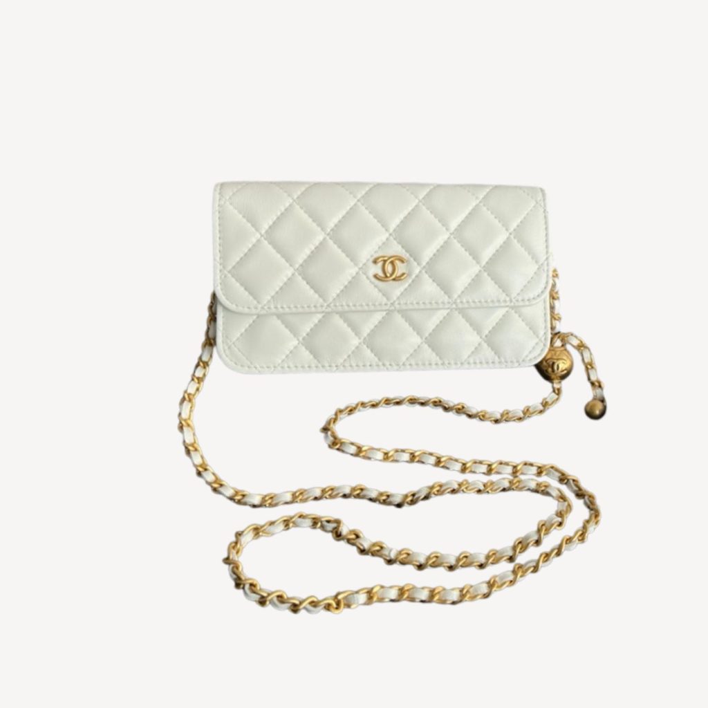 Chanel CC Wallet On Chain Bag White For Women 6.7 in / 17 cm