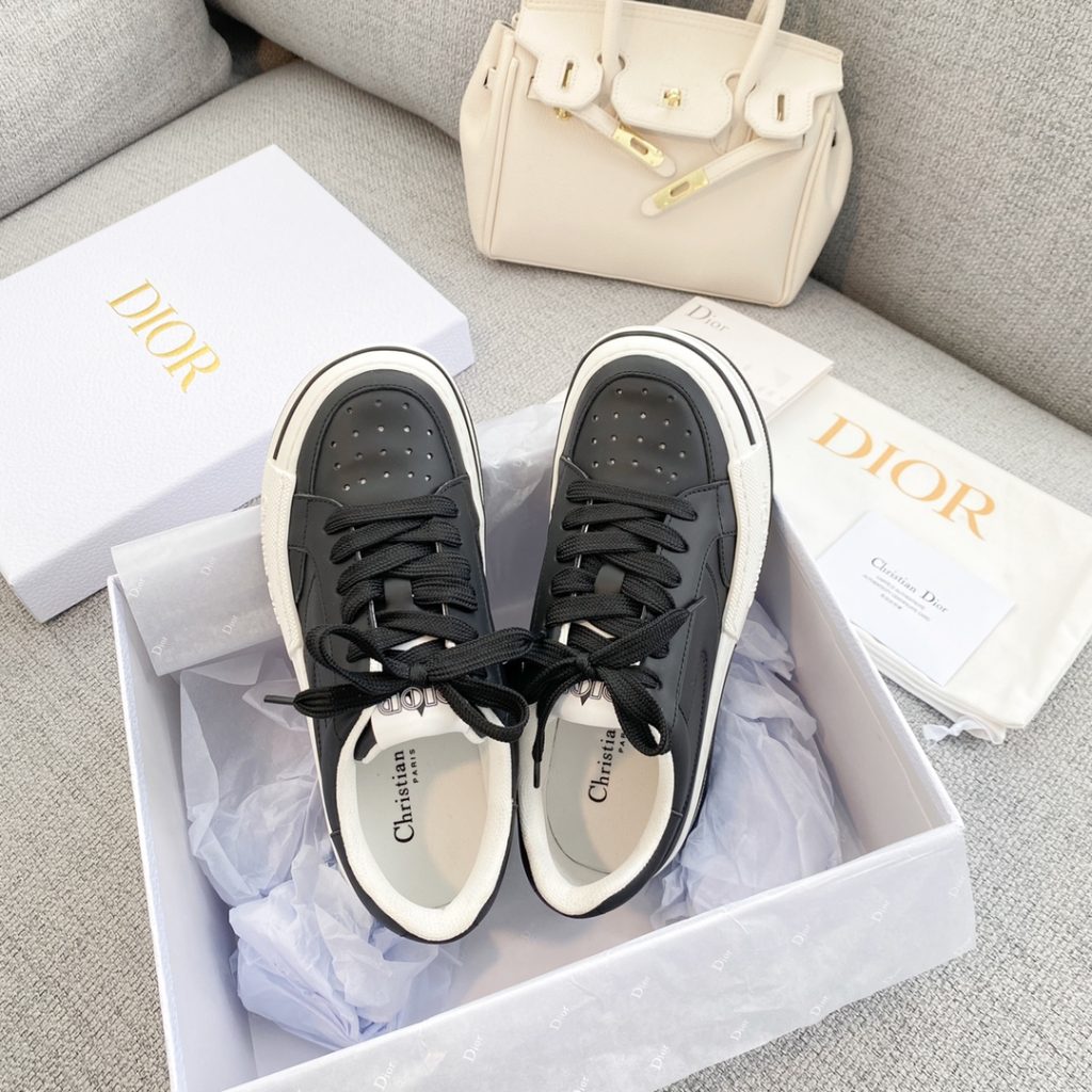 Dior CD D-Freeway Vitello Sneakers Black For Women