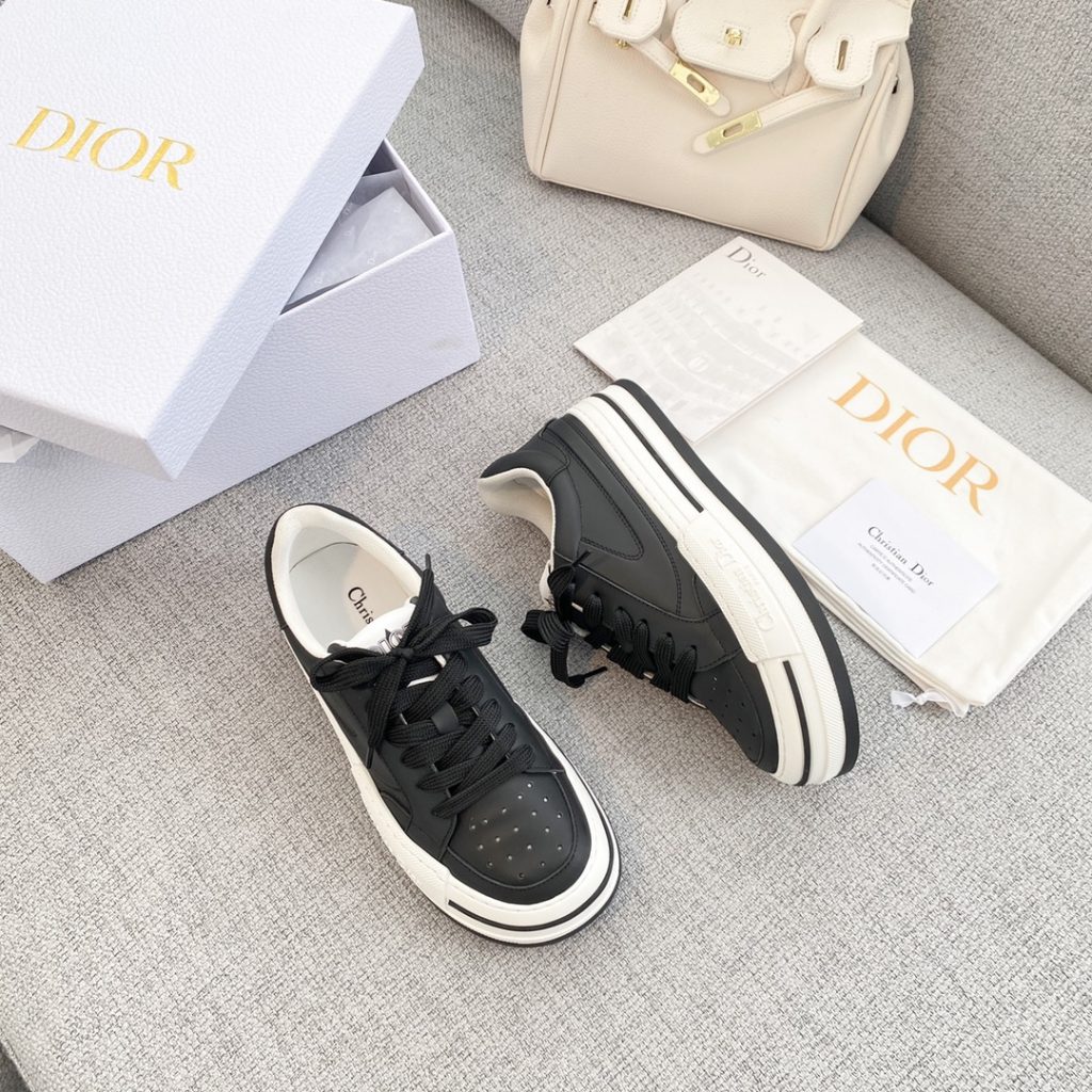 Dior CD D-Freeway Vitello Sneakers Black For Women