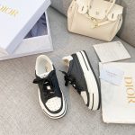 Dior CD D-Freeway Vitello Sneakers White And Black For Women