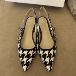 Dior CD J’Adior Slingback Pump Black And White For Women 0.6 in / 1.5 cm