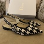 Dior CD J’Adior Slingback Pump Black And White For Women 0.6 in / 1.5 cm