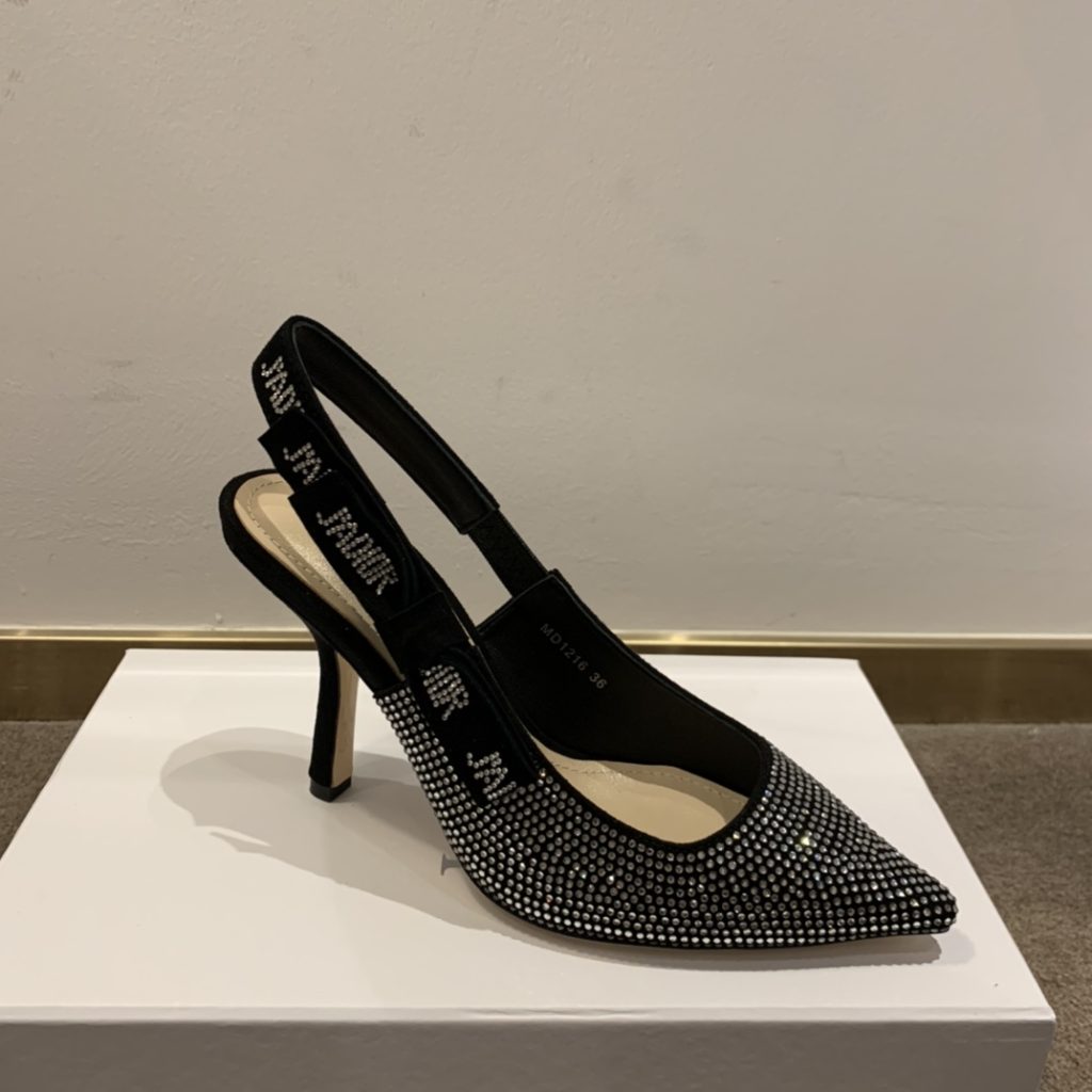 Dior CD J’Adior Slingback Pump Black For Women 3.7 in / 9.5 cm