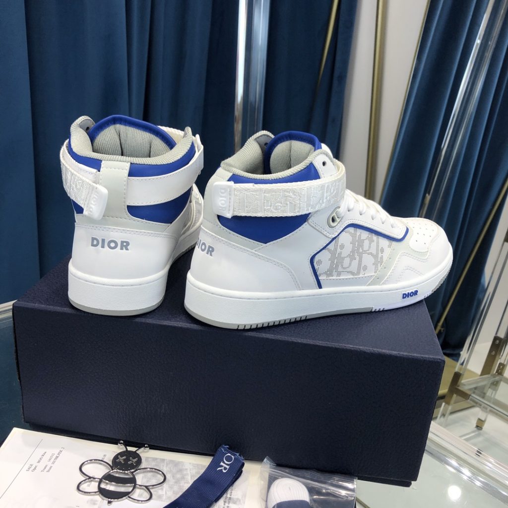 Christian Dior B27 High-Top Sneaker White/Blue For Men CD