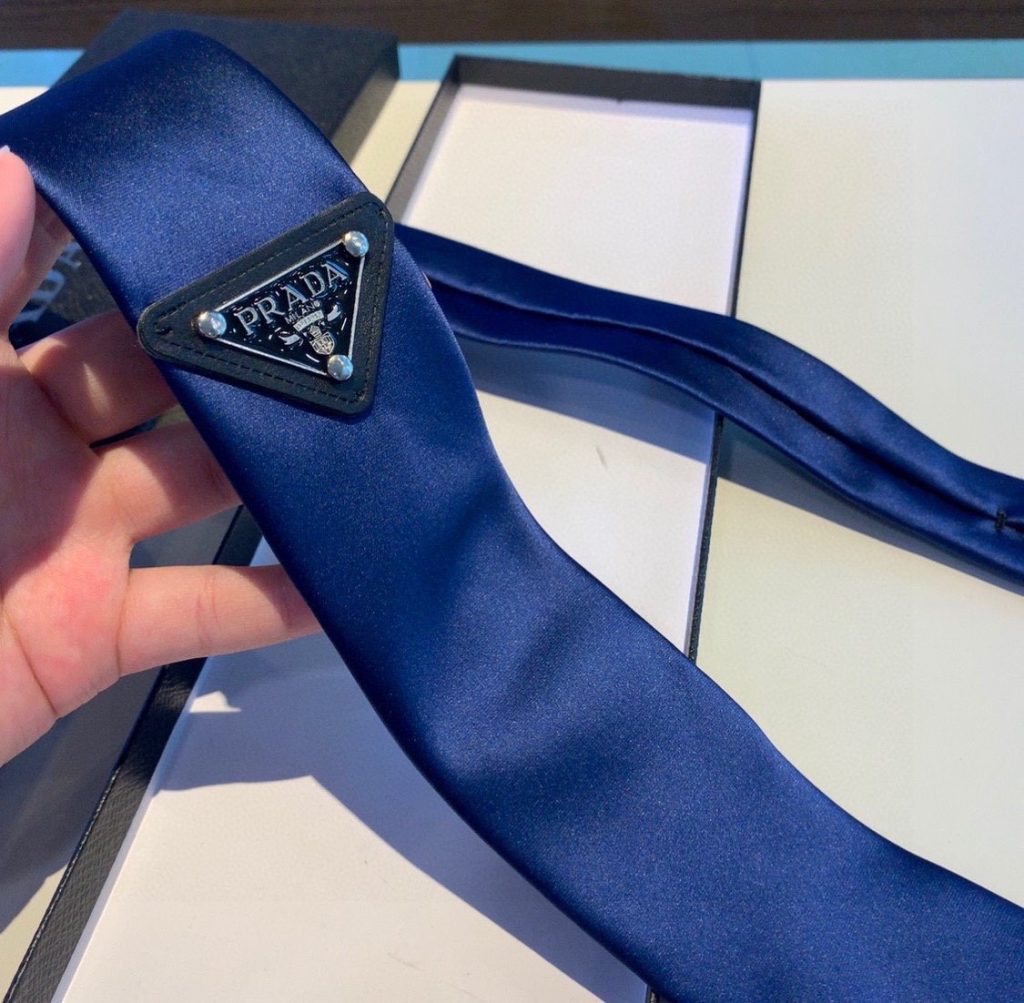 Prada Re-Nylon Gabardine Tie Blue Prada Men Tie  UCR77_1WQ8_F0ABM_S_202