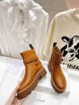 Celine Ankle Boot With Fold One Brown For Women