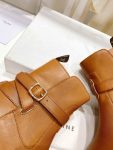 Celine Ankle Boot With Fold One Brown For Women