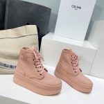 Celine Block With Triomphe Patch In Canvas Light Pink For Women