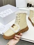 Celine Boot With Fur Beige For Women