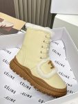 Celine Boot With Fur Beige For Women