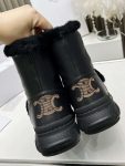 Celine Boot With Fur Black For Women