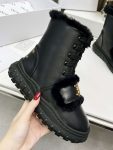 Celine Boot With Fur Black For Women