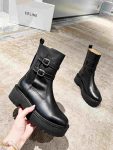 Celine Bulky Buckled Medium Boot Black For Women 346513607C.38NO