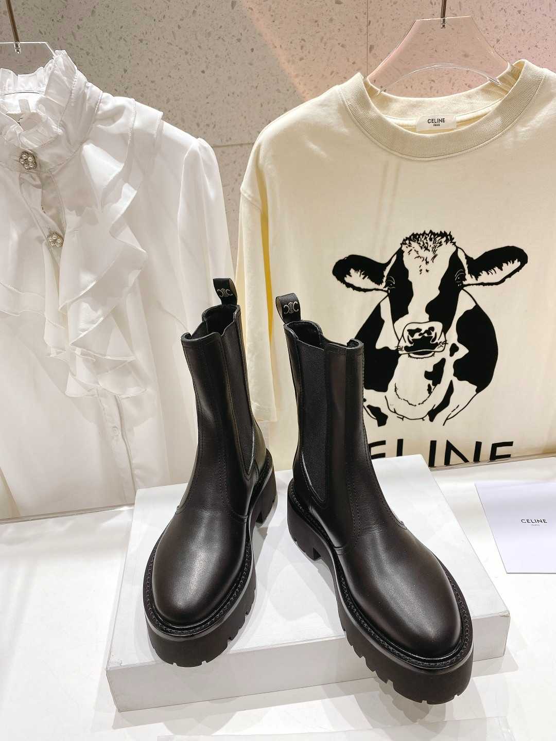 Celine Bulky Chelsea Boot Black For Women 349823607C.38NO