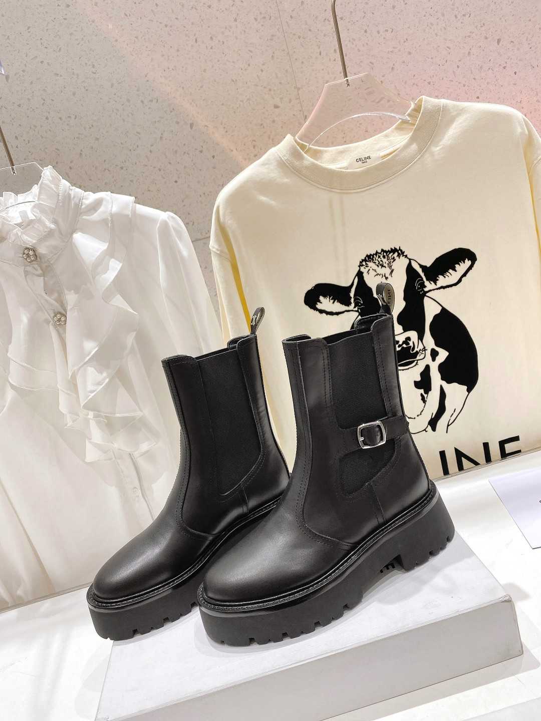 Celine Bulky Chelsea Boot Black For Women 349823607C.38NO