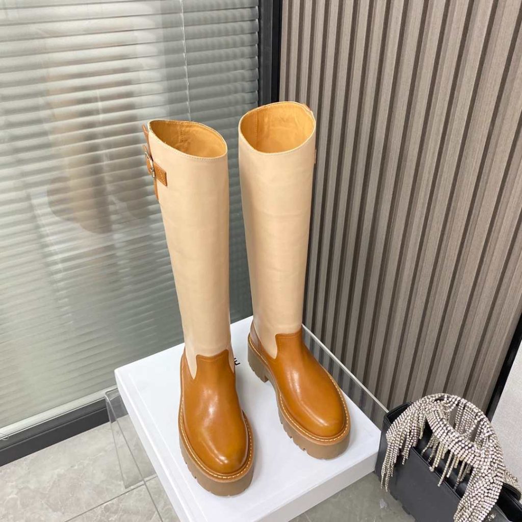 Celine Bulky High Boot Beige For Women