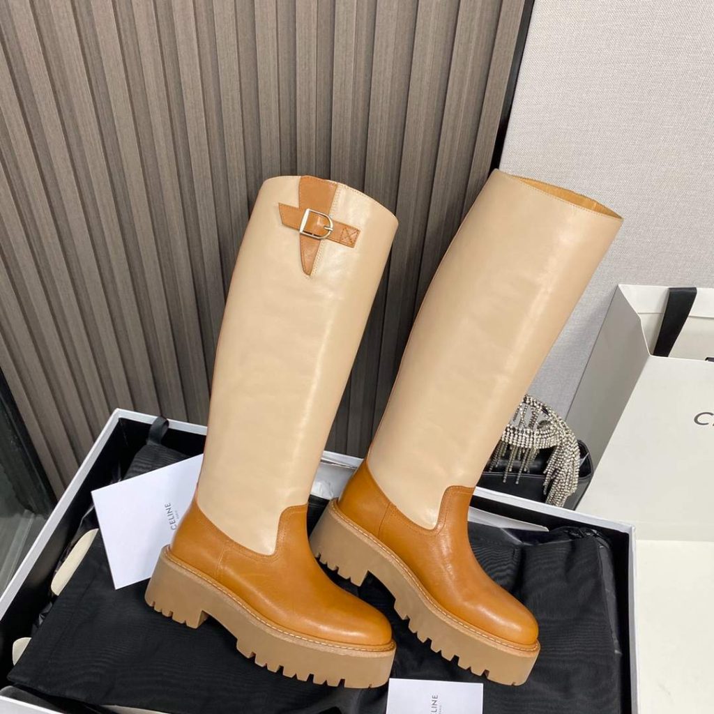 Celine Bulky High Boot Beige For Women