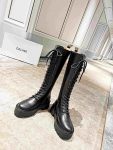 Celine Bulky High Boot With Laces Black For Women