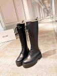 Celine Bulky High Boot With Laces Black For Women