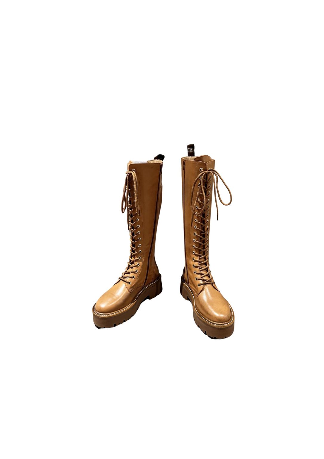 Celine Bulky High Boot With Laces Brown For Women