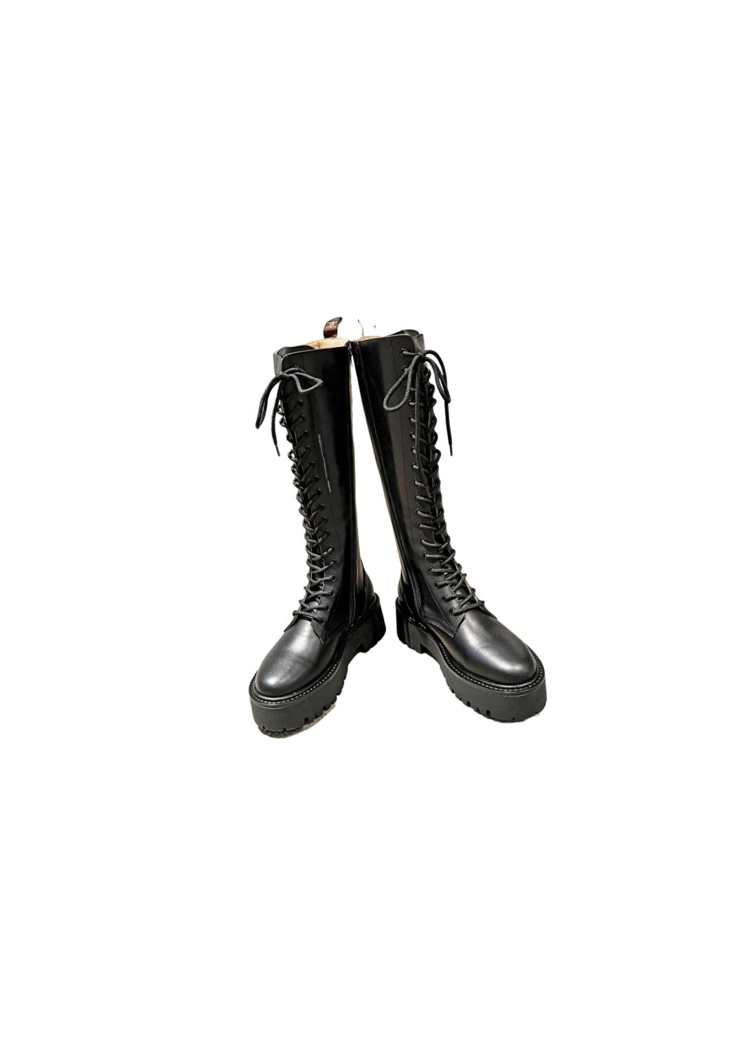 Celine Bulky High Boot With Laces Black For Women