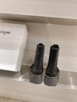 Celine Bulky Lace-Up Boot With Triomphe Black For Women