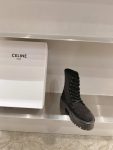 Celine Bulky Lace-Up Boot With Triomphe Black For Women