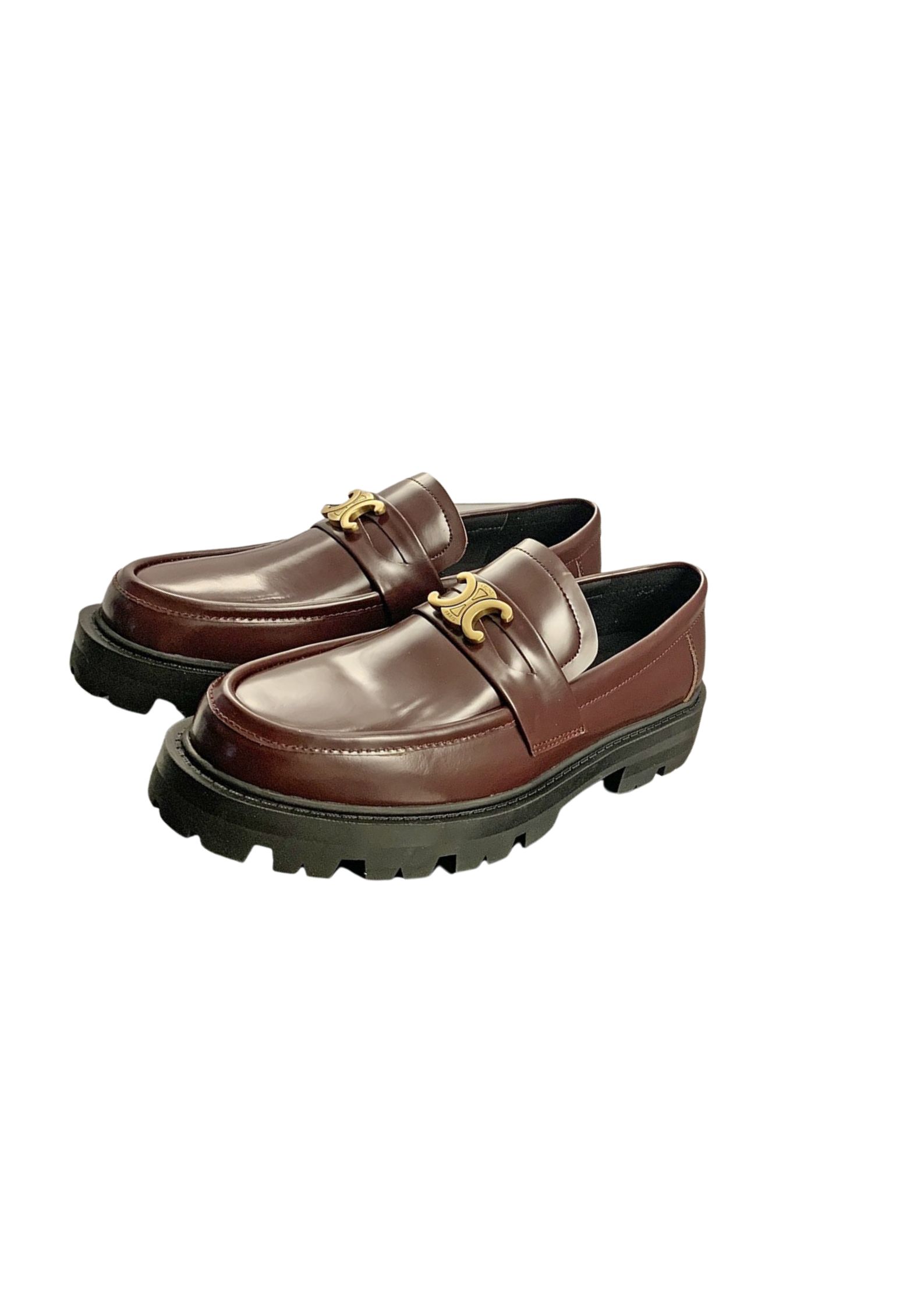 Celine Bulky Penny Chunky Loafer Burgundy For Women