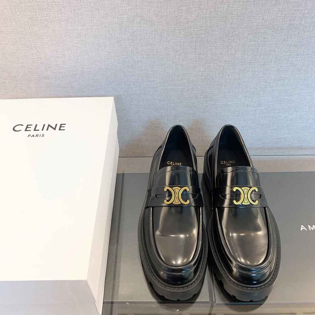 Celine Bulky Penny Chunky Loafer Black For Women