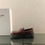 Celine Bulky Penny Chunky Loafer Burgundy For Women